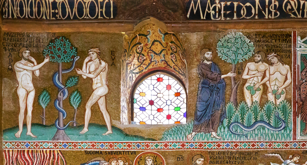 Ádám és Éva, Palatinus-kápolna, Palermo